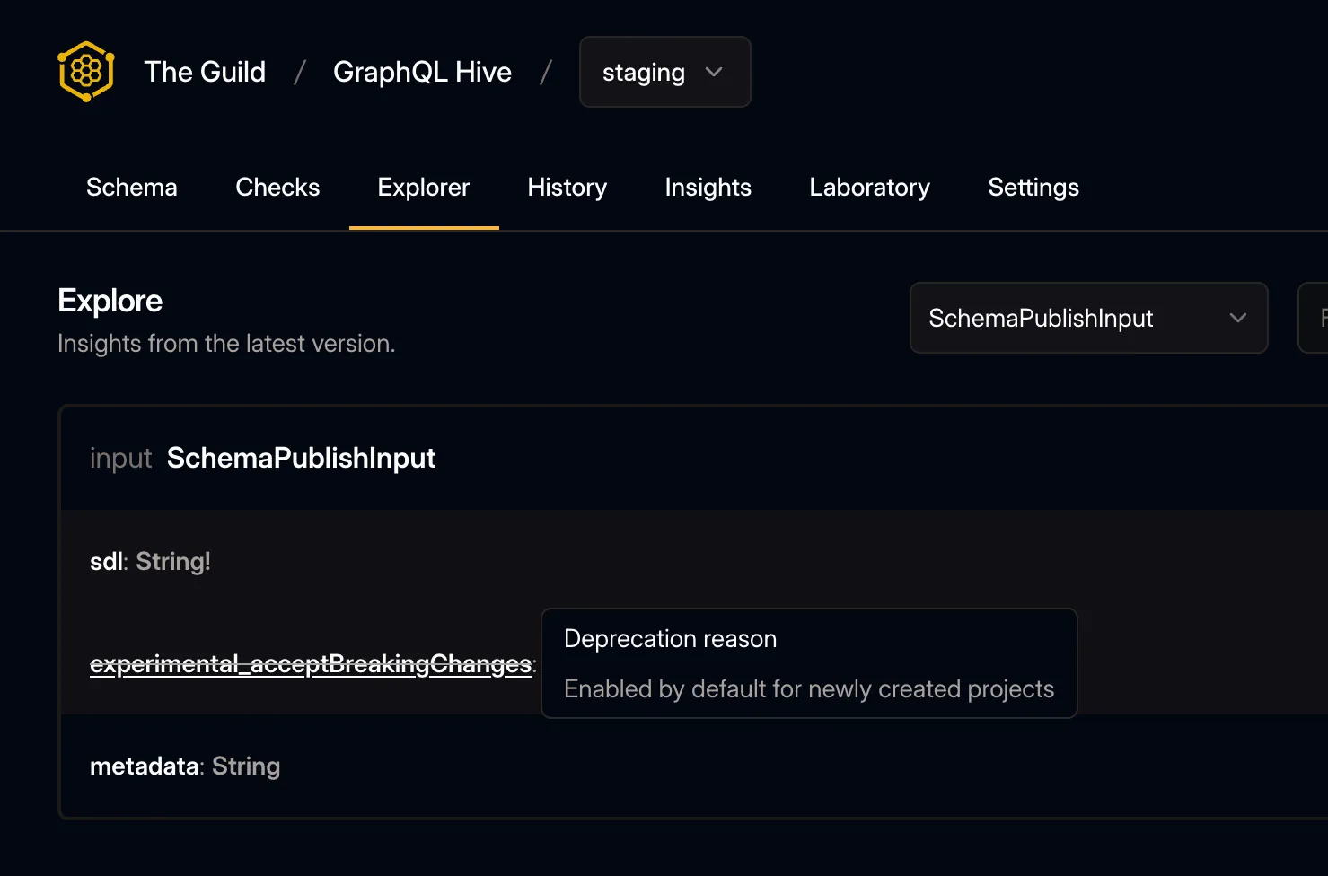 Deprecation in Explorer view